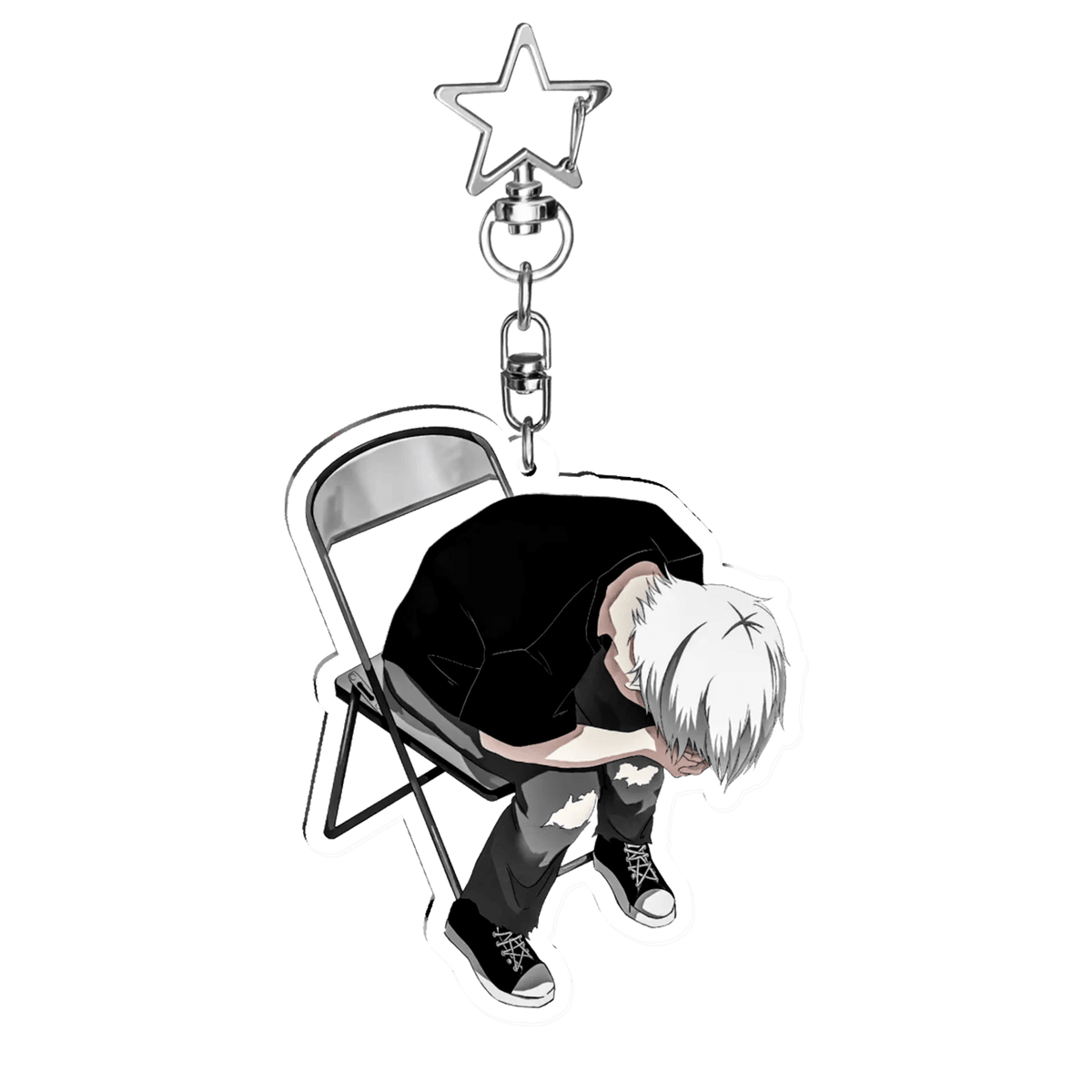 "homesick_emo :(" Keychain | Paradise Society Anime Clothing Brand