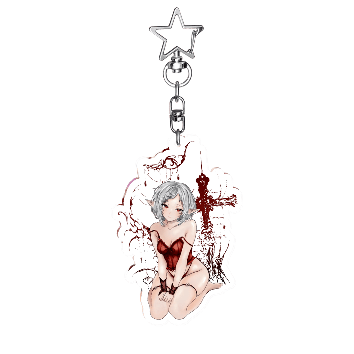 "Erufu" Keychain | Paradise Society Anime Clothing Brand