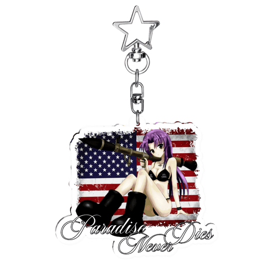 "paradise_warrior" Keychain | Paradise Society Anime Clothing Brand